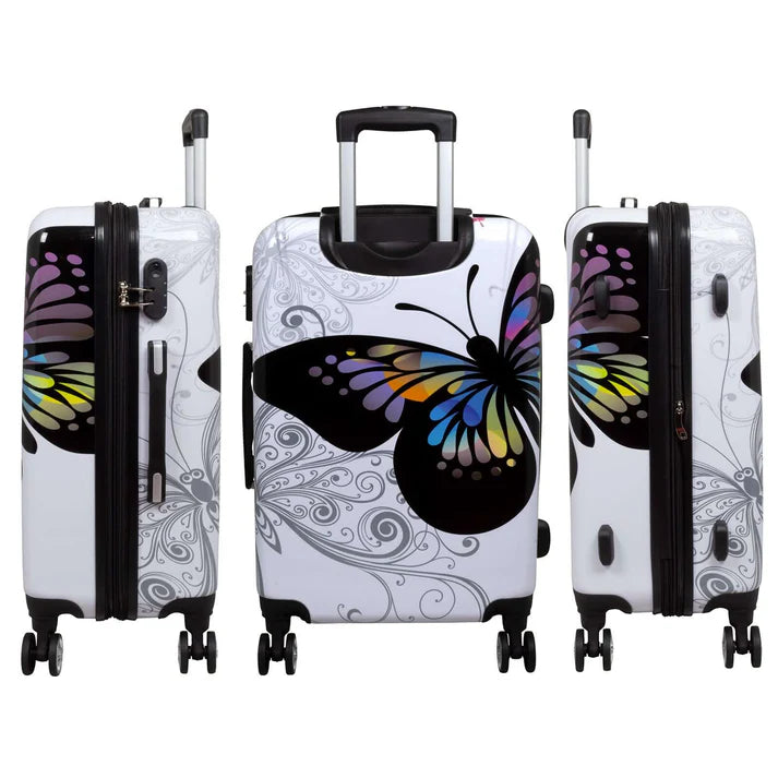 Polycarbonat Motivkofferset 3tlg Butterfly