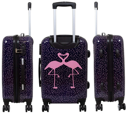 Polycarbonat Motivkofferset 3tlg Flamingo
