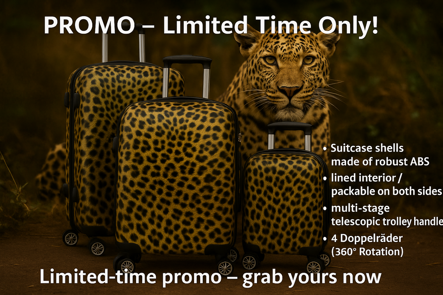 PROMO - Limited Time Only! ABS Motivkofferset 3tlg Leopard